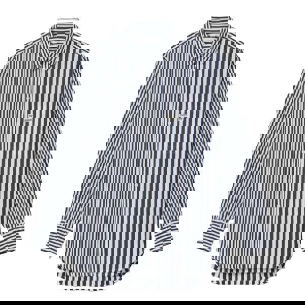 Lacoste Womens/Ladies Bandier Cotton Poplin Stripes Long-Sleeved Shirt - Navy - 