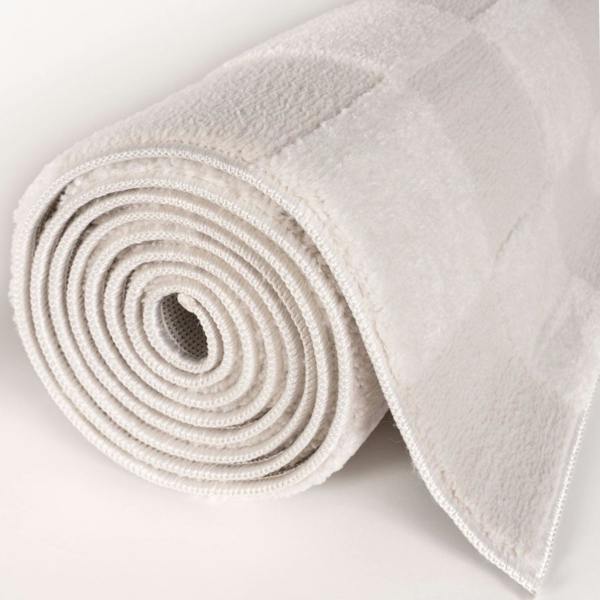 Loft Checkerboard Cream Rug fade-resistant.