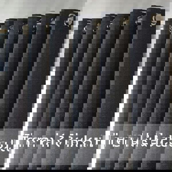 Luxury Living Chenille Blackout Ring Top Eyelet Curtains