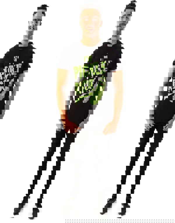 Rick And Morty Mens Black Pickle Rick Short Sleeved T-Shirt