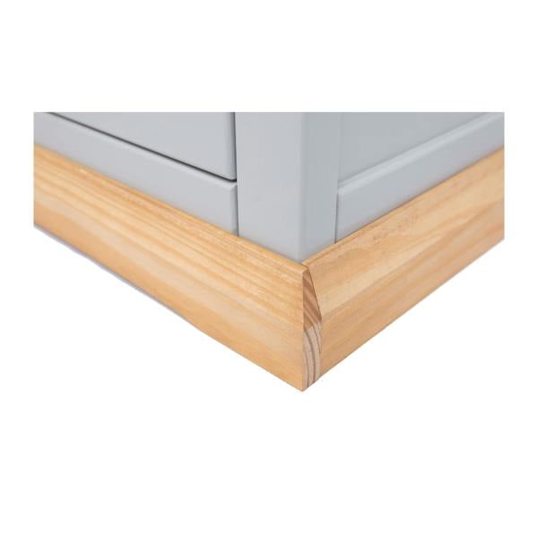 Cabinet Bits Bomporto Light Grey 1 Drawer TV Cabinet Chrome Cup Handle