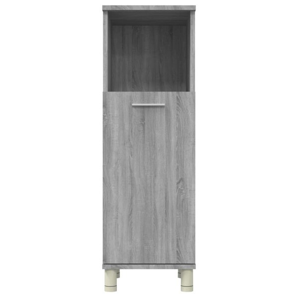 Berkfield Bathroom Cabinet Grey Sonoma 30x30x95 cm Engineered Wood