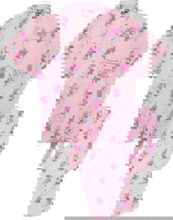 Disney Girls Pink Minnie Mouse Short Sleeve Long Leg Pyjama Set