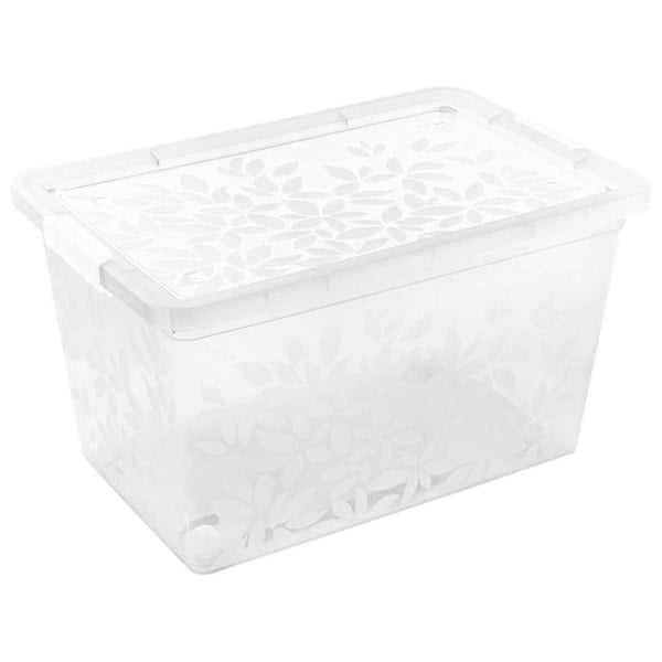 Elegant Jasmine Leaves Plastic Storage Containers With Clip Locked Lids