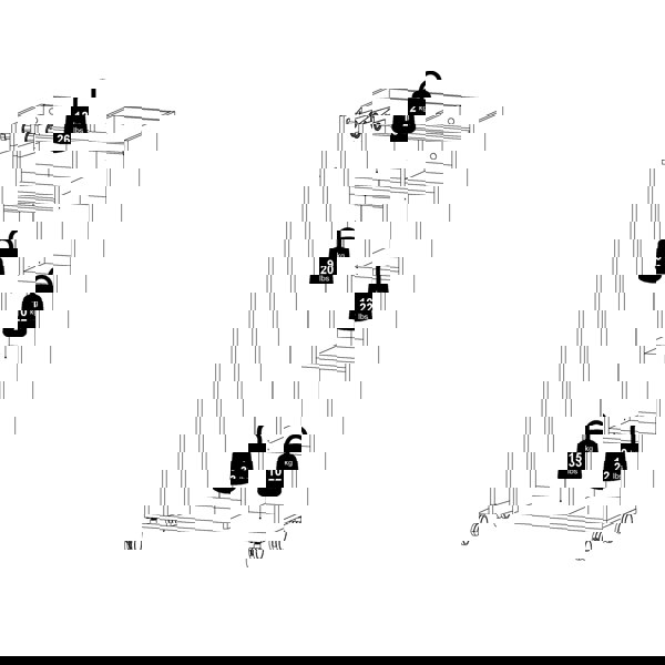 Furniture To Go Uppsala Open Mobile Wardrobe Unit in Jackson Hickory Oak with a Beige Textile Curtain on Wheels