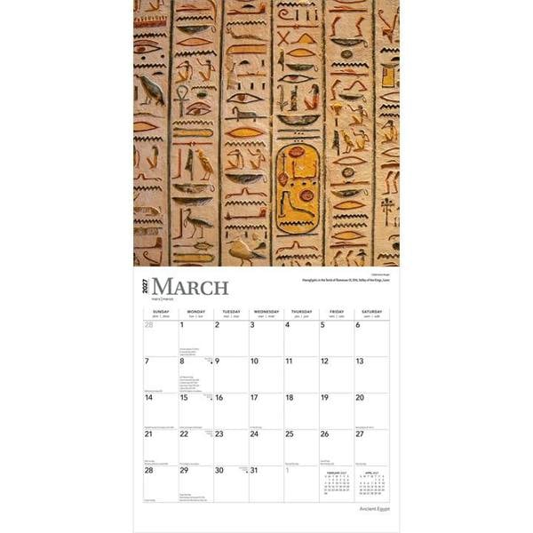 Ancient Egypt Calendar 2027, Wall Calendars, Month To View, Travel, Gift