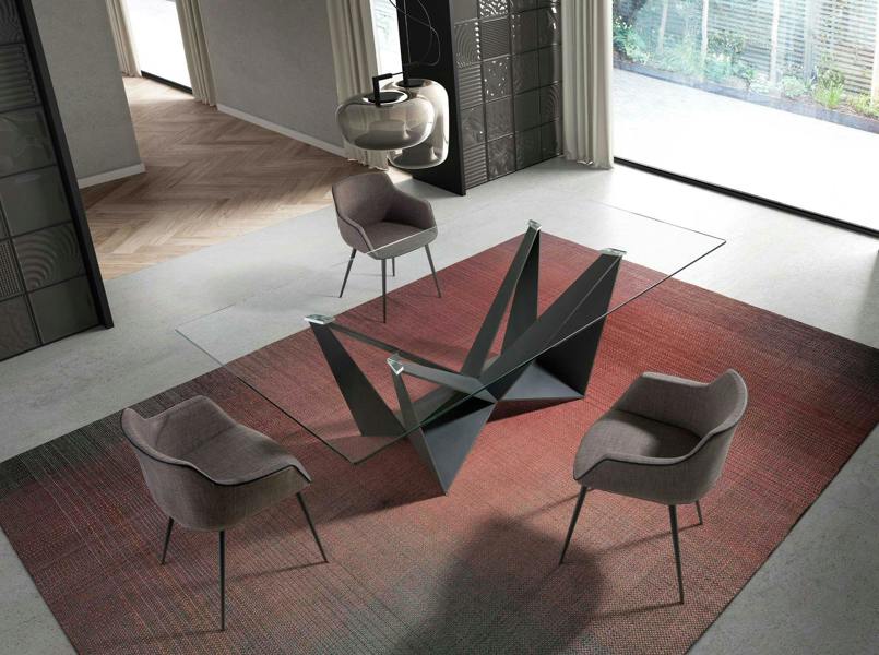 Angel Cerdá Dark Grey Fabric Chair 4005