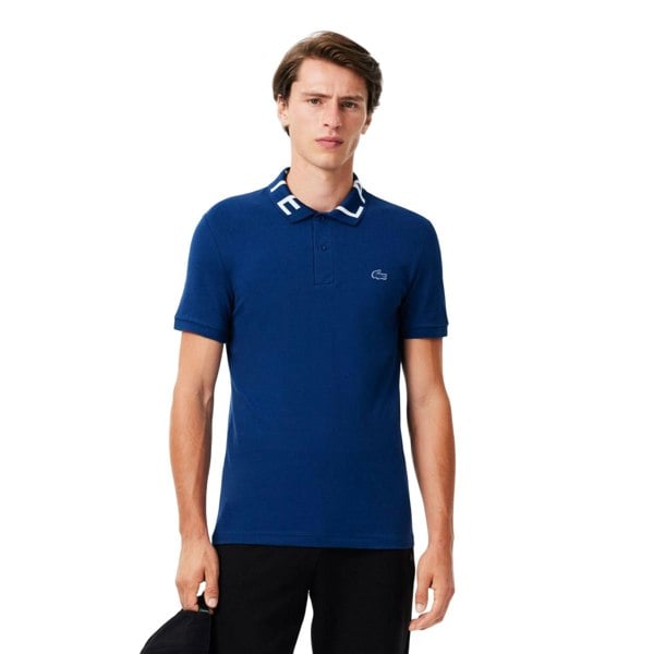 Lacoste Mens Movement Pique Slim Polo Shirt - Blue