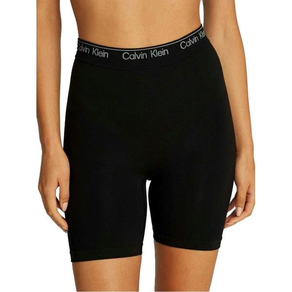 Calvin Klein Womens/Ladies Seamless Slim Compression Shorts - Black - 