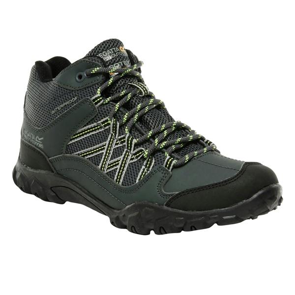 Regatta Childrens/Kids Edgepoint Boots - Briar Grey/Electric Lime - 