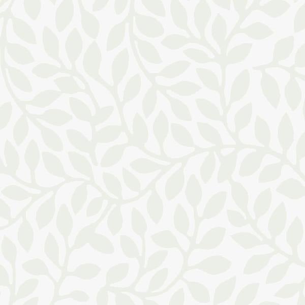 Laura Ashley Little Vines Paintable Wallpaper - White - 10m