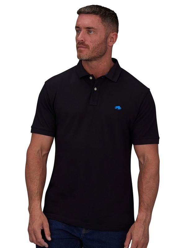 Raging Bull Mens Classic Organic Polo Shirt - Black