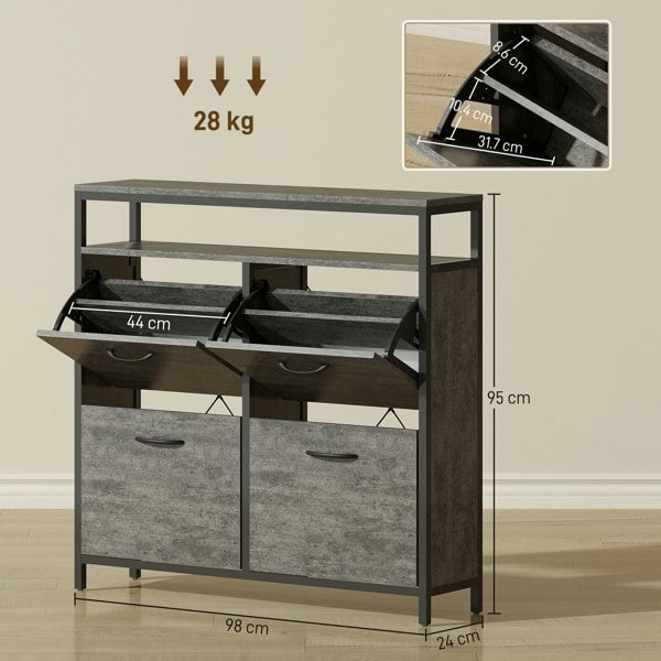 Flip-down Shoe Cabinet