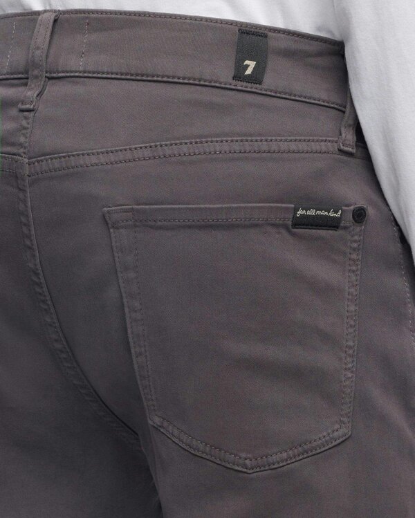 7 For All Mankind SLIMMY Mens Slim Fit Stretch Sateen Jeans - Gun Metal