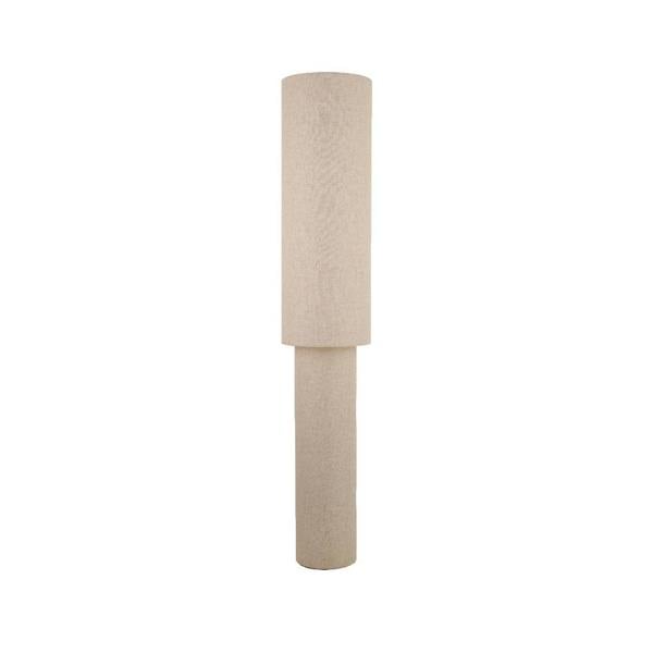 Pagazzi Lighting Buxton Natural Faux Linen Column Floor Lamp