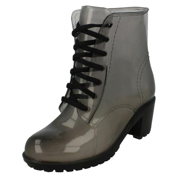 Spot On Ladies Spot On Mid Heel Wellington