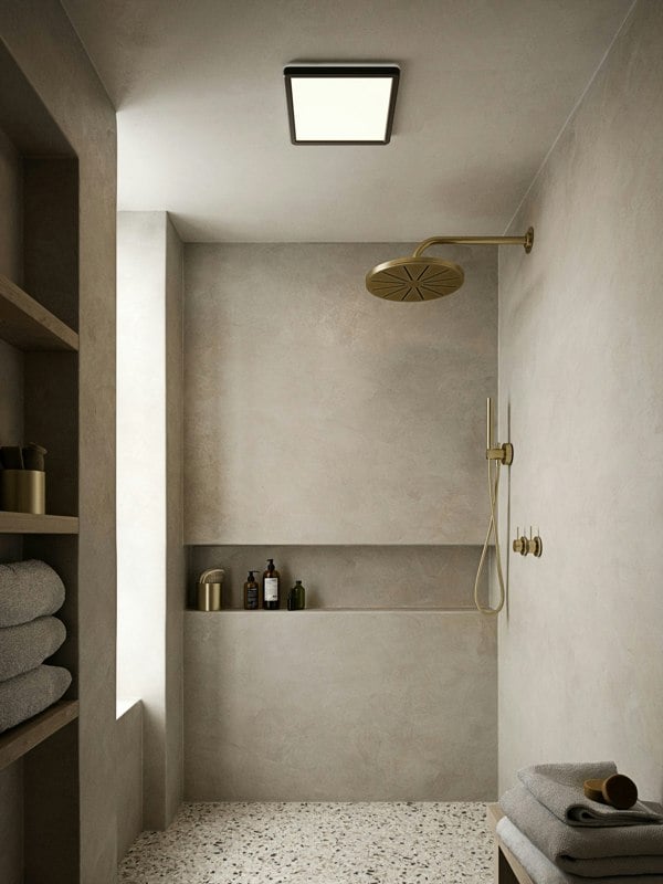 Nordlux Oja 29 Square | IP54 3000/4000K | 3-Step | Ceiling light | Black