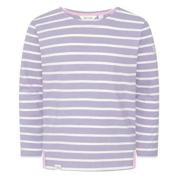 Lazy Jacks Girls Breton Top - Lilac - 