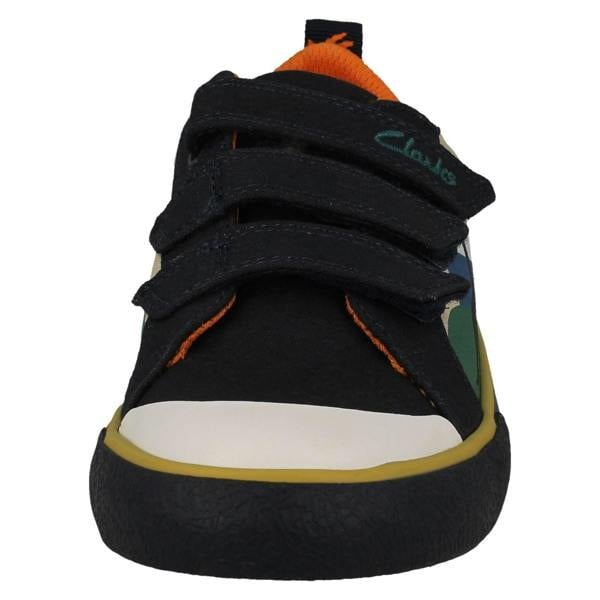 Clarks Childrens Clarks Animal Detailed Hook & Loop Canvas Shoes Foxing Play