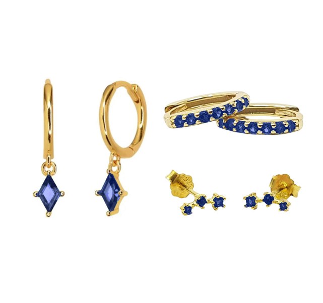 Sapphire September Birthstone Earrings Gift Set For Her