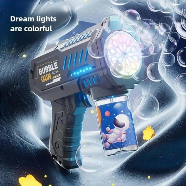 Dragodirect Bubble Machine LED Gun for Kids 10 Hole Automatic Bubble Makers