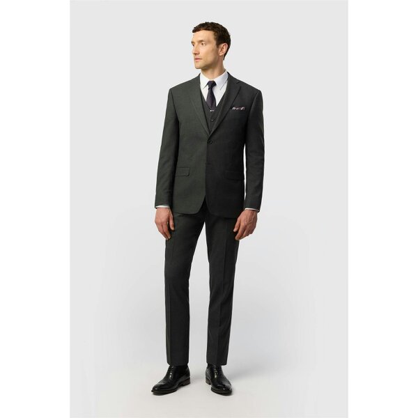 Limehaus Tailored Fit Charcoal Stretch Jacket