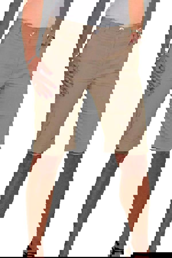 Paulo Due Women's Stretch Cuffed Bermuda Shorts