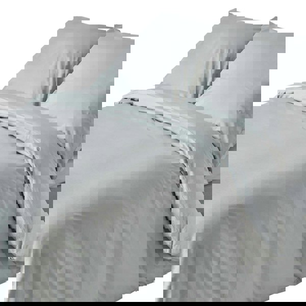 HOMESCAPES Crisp & Cool 200 TC Egyptian Cotton Percale Duvet Cover Set, European Size