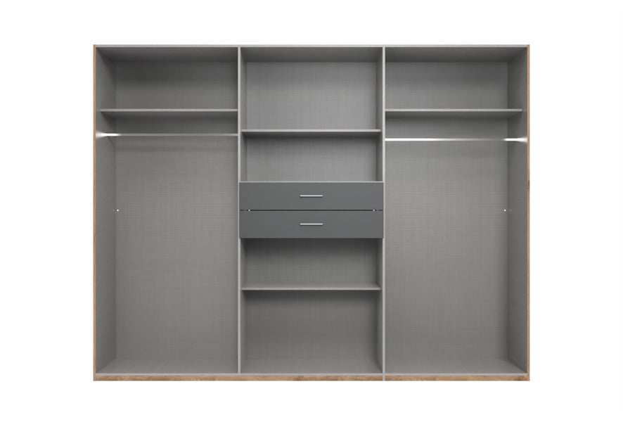 TJ's Furniture Diver white 6 Door Wardrobe