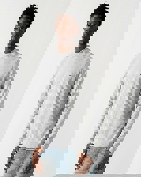 BOSS Green Momentum-Lite Mens Crew Neck Jumper - Light/Pastel Grey 054