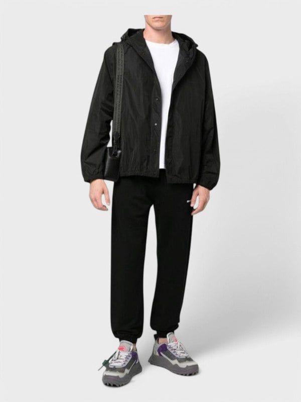Off - White Wav Out Diag Short Sweatpant Black - Supplied FashionOff - White