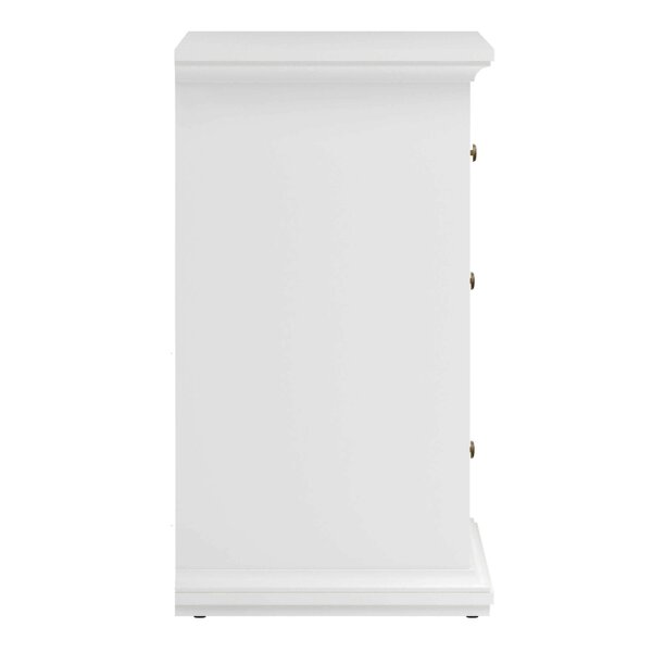 Wyld Haus Osaka Farmhouse White Wooden Chest of 4 Drawers