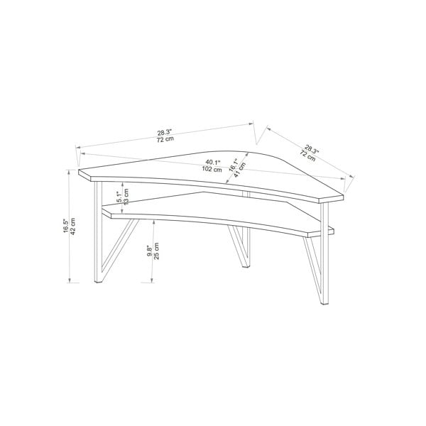 Destina Home Corner TV Stand Entertainment Center Lotte