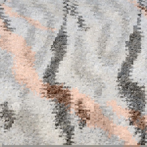 Moodi Shaggy Cream/Brown, abstract design, underfloor heating | THE RUGS
