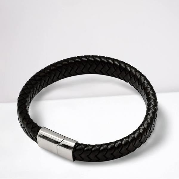 Aye Do Gifts Men's Luxury Black Leather Bracelet
