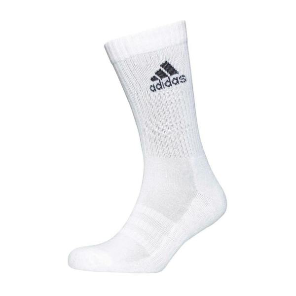 Adidas Womens/Ladies Logo Crew Socks (Pack of 3) - Heather Grey - 