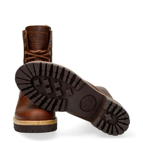Panama Jack Women's Padma B13 Bark Waterproof Leather Combat Boots