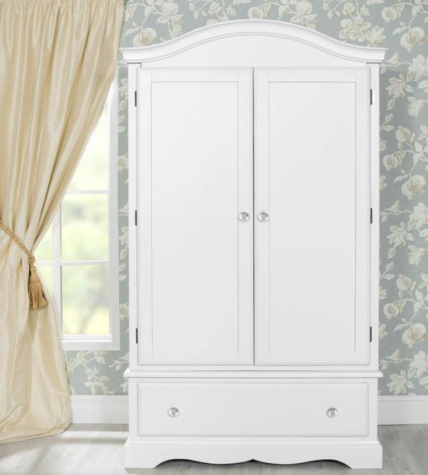 Statement Furniture Romance French Double Wardrobe With Drawer and Crystal Handles