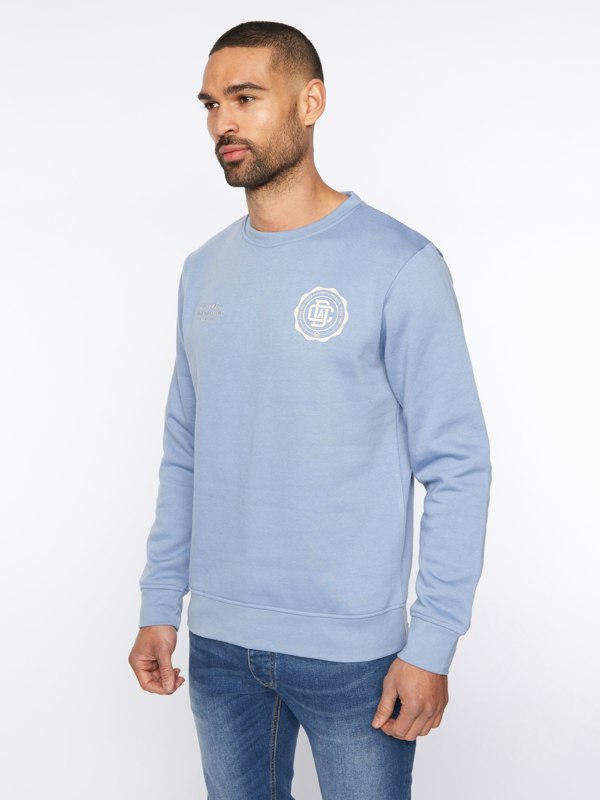 Duck and Cover Keyaan Crew Sweat Blue