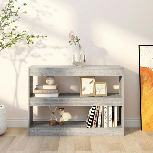 Berkfield Book Cabinet/Room Divider Grey Sonoma 100x30x72 cm