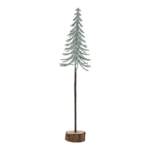 Hill Interiors Snowy Spindle Christmas Tree - Brown/White/Green