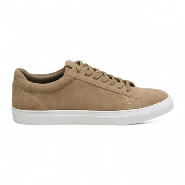 Antique Rogue Men’s Stone Grey Suede Leather Lace-Up Casual Sneakers
