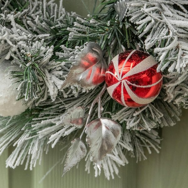 Samuel Alexander 40cm Lapland Decorated Christmas Wreath with Bow and Baubles
