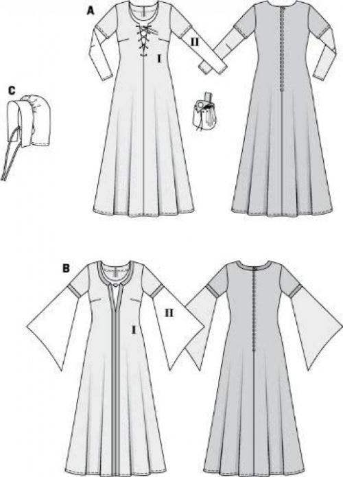 Burda Sewing Pattern 7468 Costumes For Women, Sizes: 10-28 - Easy