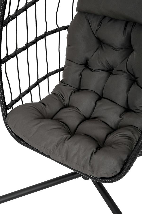 Living and Home Hanging Chair with Stand and Cushion for Indoor and Outdoor