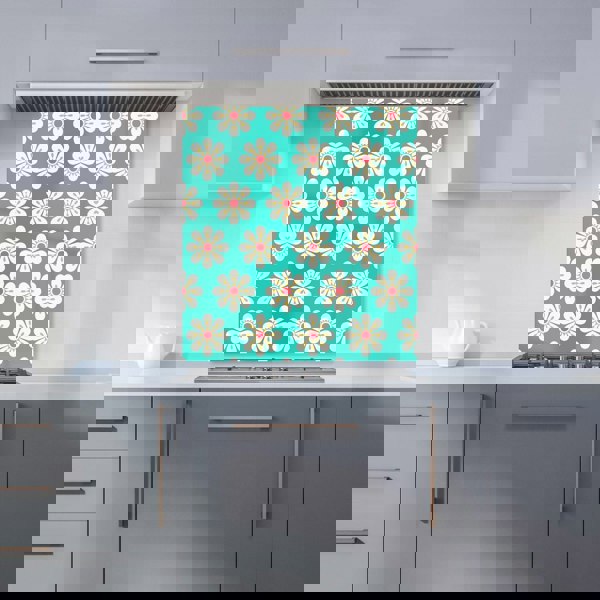Warren Reed - Designer Daisy Pattern Kitchen Splashback