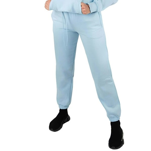 Wellworth Baby Blue Women Jogger Soft Cozy Loungewear Casual Everyday Bottoms