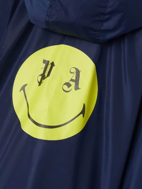 Palm Angels Kids Smiley Motif Hooded Poncho Jacket - Supplied FashionPalm Angels