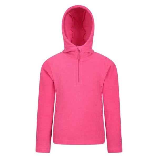 Mountain Warehouse Childrens/Kids Camber II Fleece Hoodie - Dark Pink - 