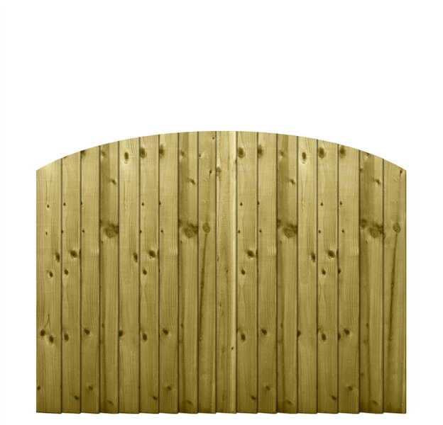 Premier Garden Supplies Dome Top Feather Edge Fully Framed Fence Panel - 3 Pack H: 4ft x W: 6ft (182.8cm) - Wood - Pressure Treated (Tanalised)